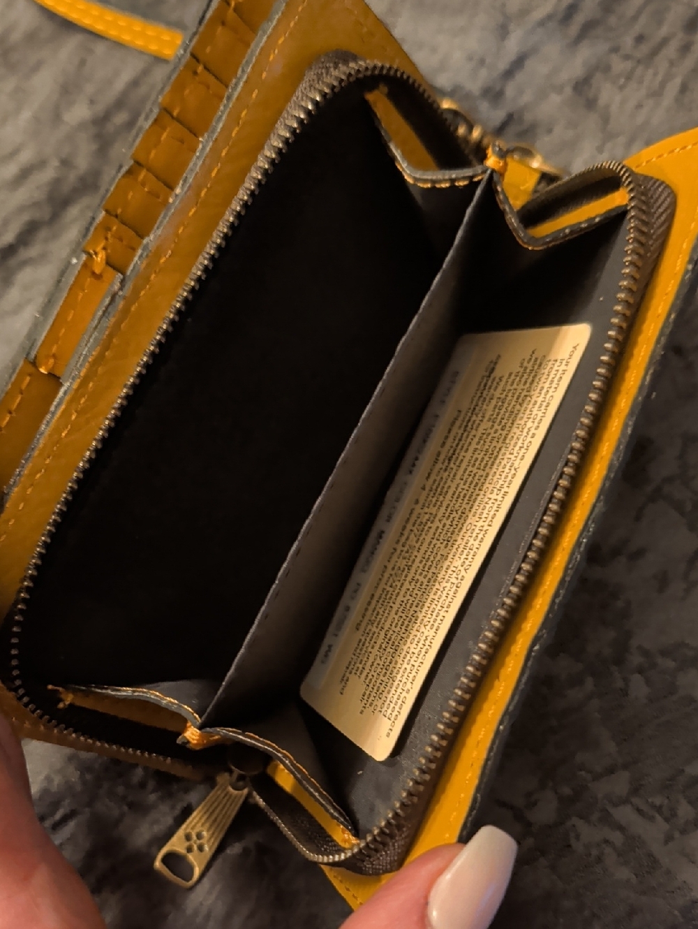 Patricia Nash Koumi Burnished Tooled Leather Zip Around Wallet in Mango - Picture 3 of 16
